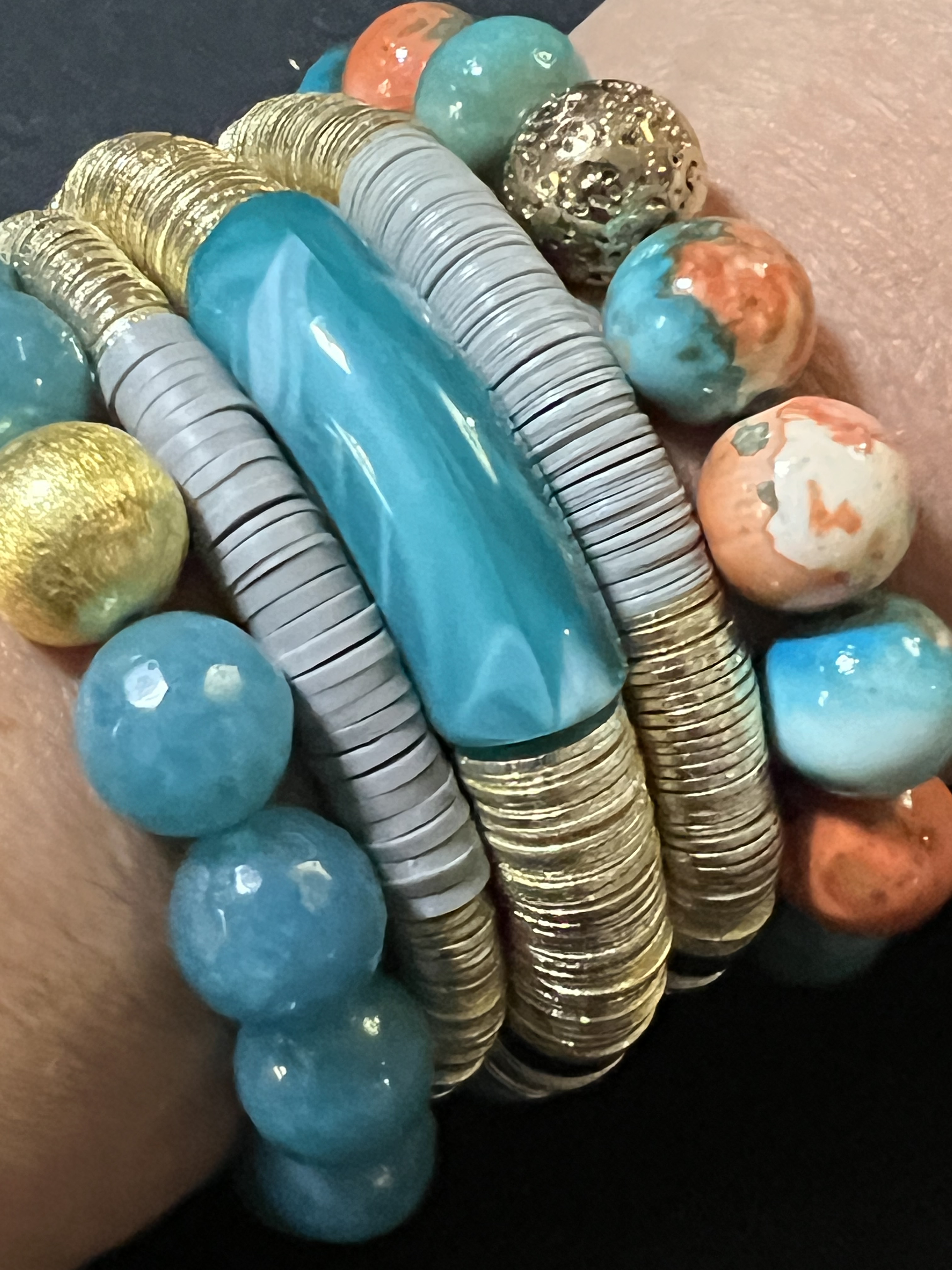 Teal, orange &&nbsp;gray